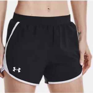 Women’s UA Fly-By 2.0 Shorts Black and White